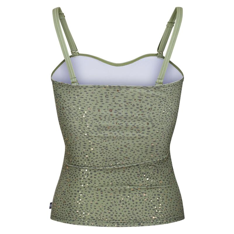 Dames Aceana II Abstract Tankini Top (Groene velden)