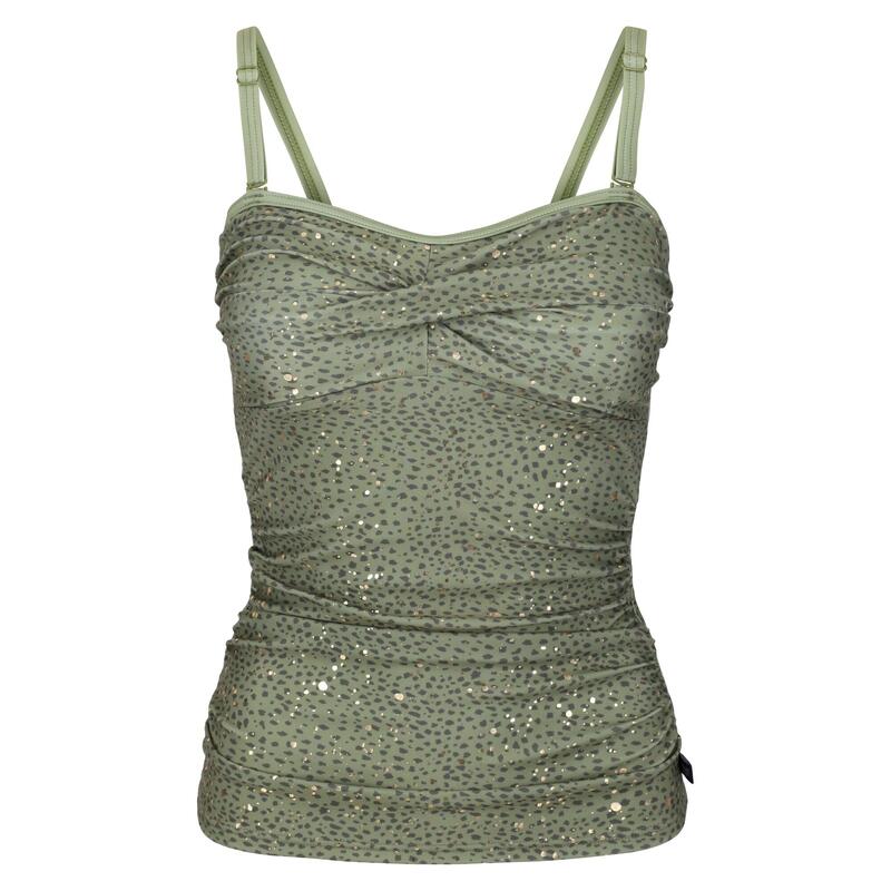 Dames Aceana II Abstract Tankini Top (Groene velden)