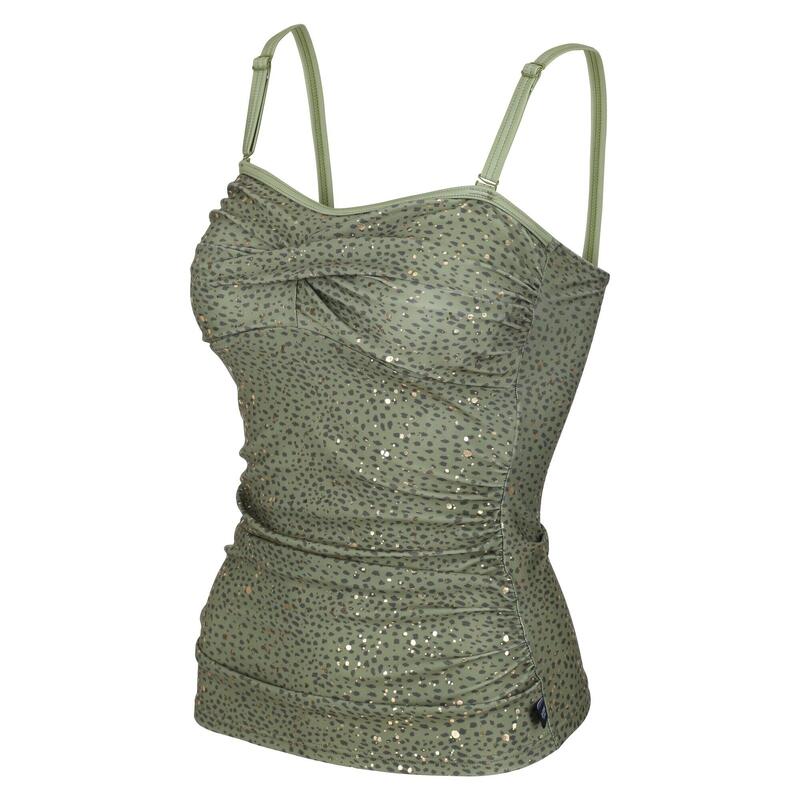 Dames Aceana II Abstract Tankini Top (Groene velden)