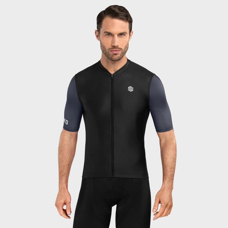 Maillot vélo manches courtes homme Cyclisme M2 Bregenz Noir