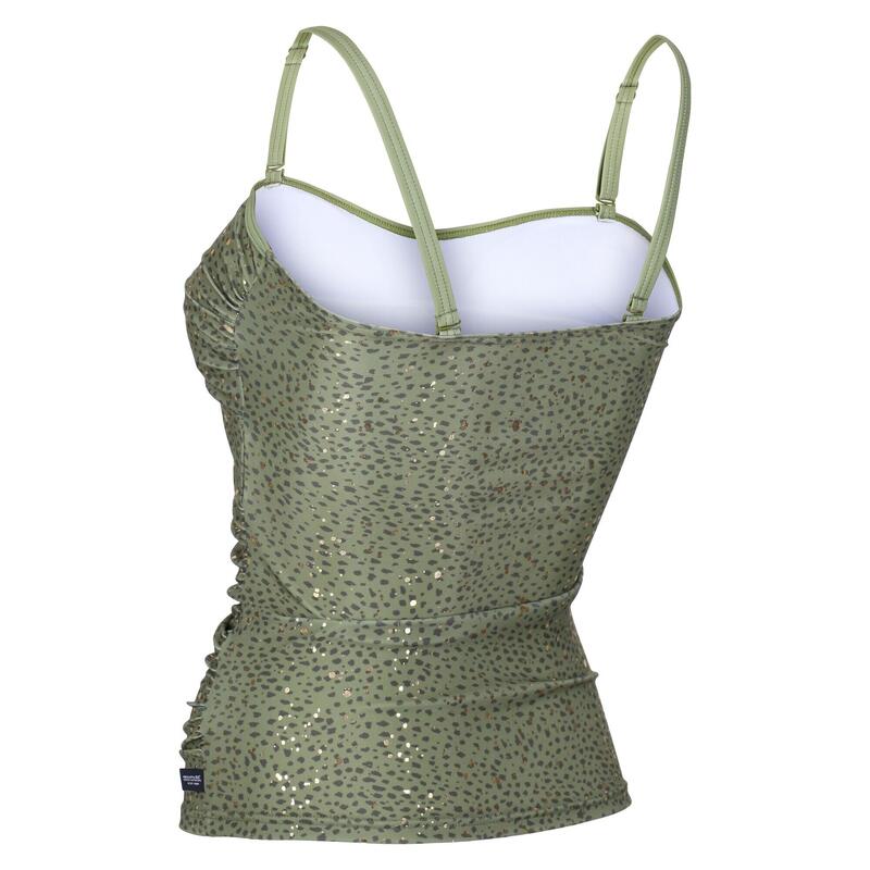 Dames Aceana II Abstract Tankini Top (Groene velden)