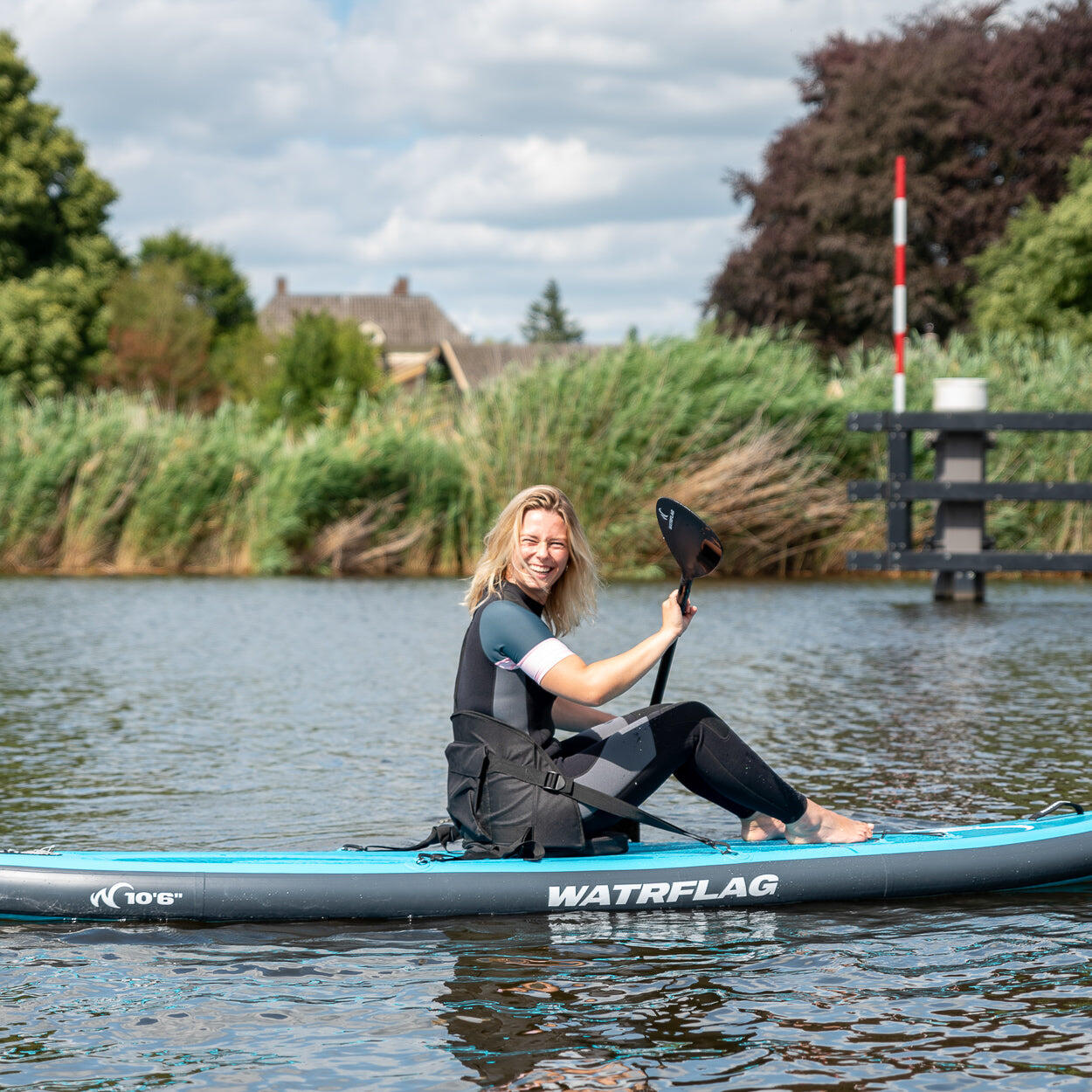 Premium kwaliteit opblaasbaar SUP Board - WATRFLAG Glide 10'6" - Set - ALLROUND 6/7