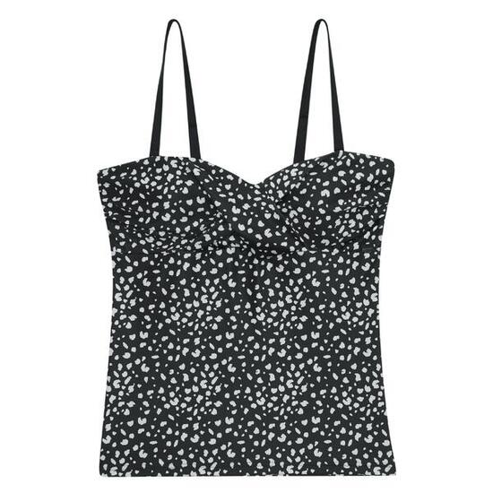Maglia Tankini A Pois Donna Regatta Aceana III Nero Bianco