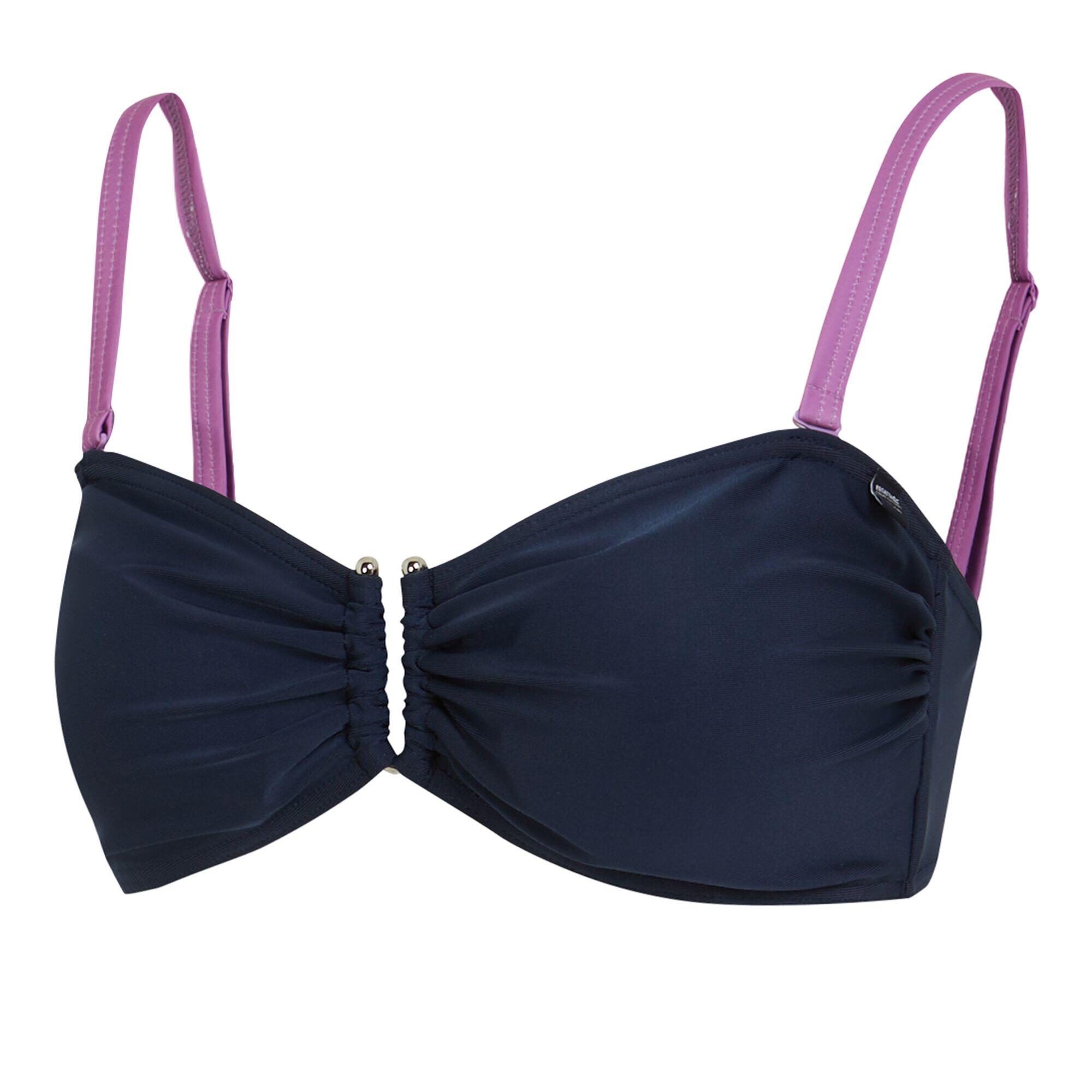 "Aceana III" Bikini Oberteil für Damen Marineblau/Orchideen-Lila 3/6