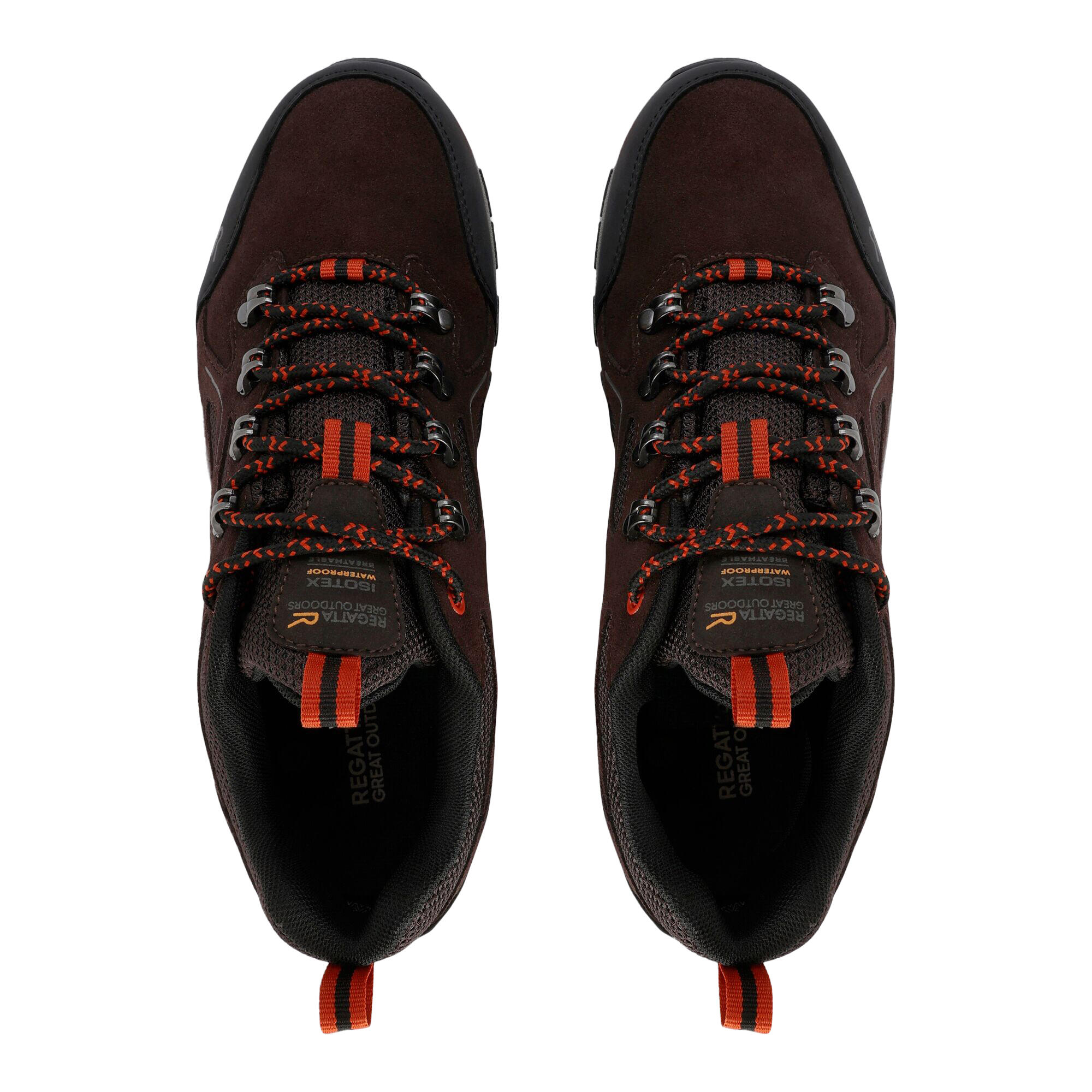 Mens Vendeavour Suede Low Trainers (Peat/Blaze Orange) 4/5