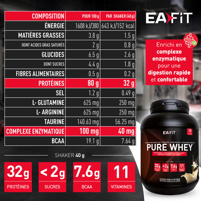 EAFIT Pure Whey Vanille Intense 750gr 3/7