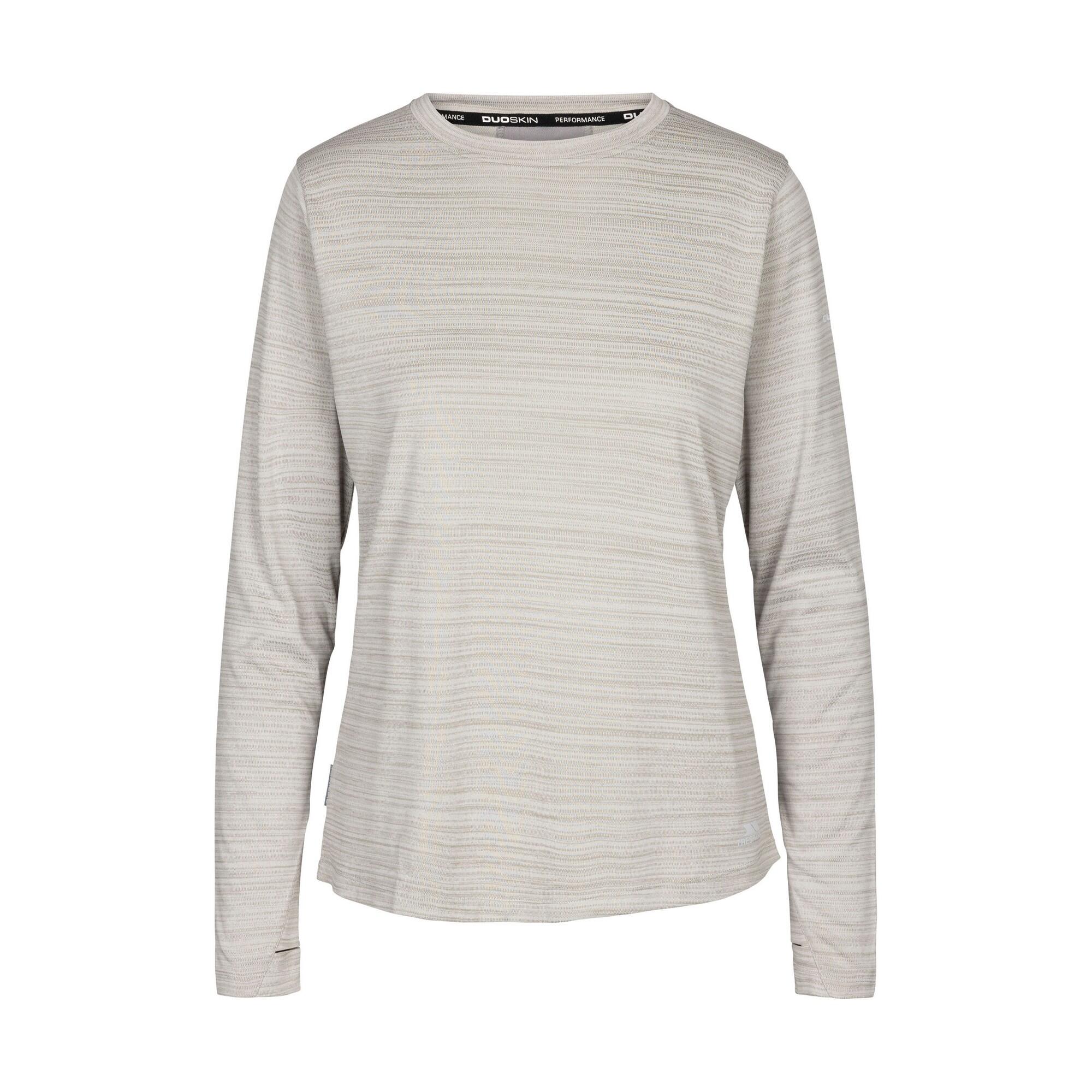 Trespass - Haut Manches Longues Sport Nettil Femme (gris Clair Chiné) - T-shirt Manches Courtes - Gris - 36 Xs - Decathlon