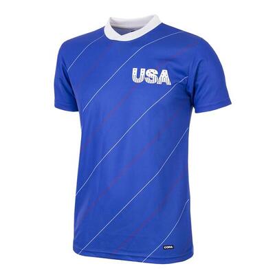 Retro voetbalshirt - heren - usa 1984 - blauw