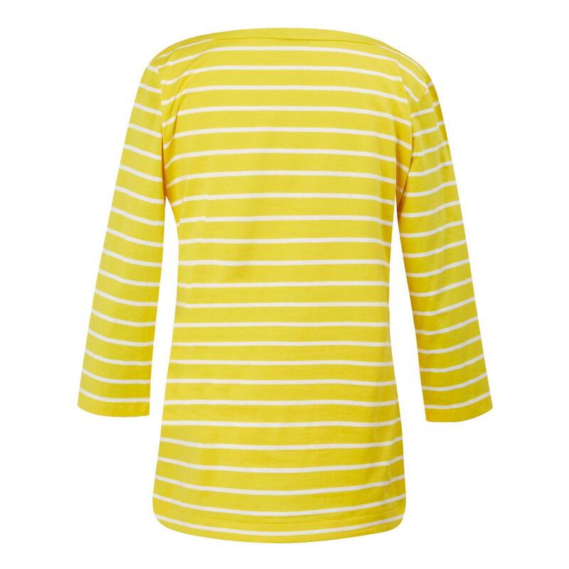 Jersey Bayletta Manga 3/4 para Mujer Amarillo Maíz, Blanco