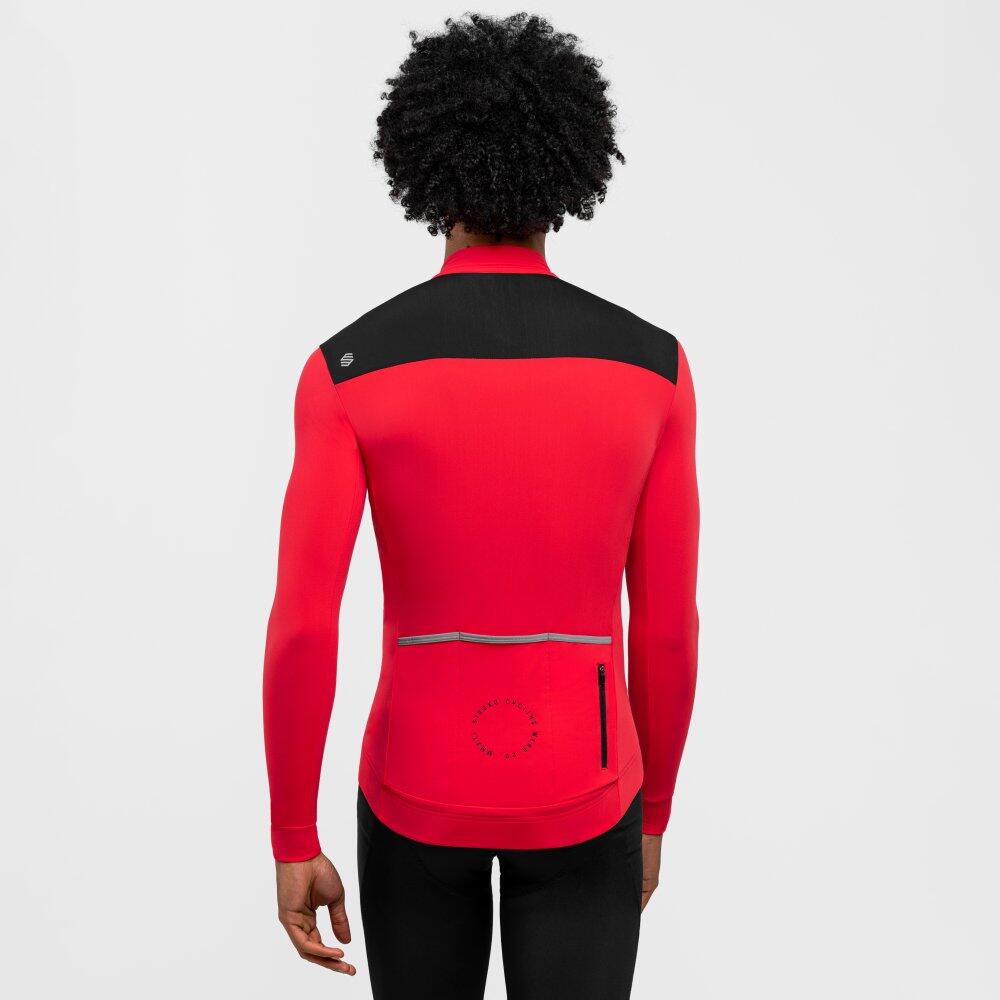 M4 Passion Maglia termica da ciclismo da uomo Rosso brillante