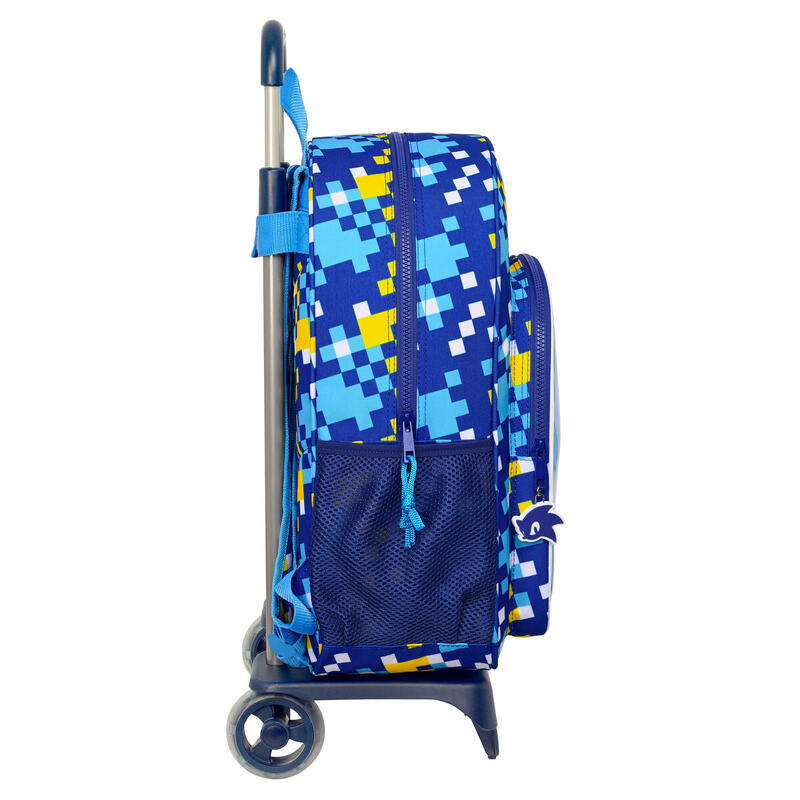 Mochila Escolar con Ruedas Sonic Speed Azul