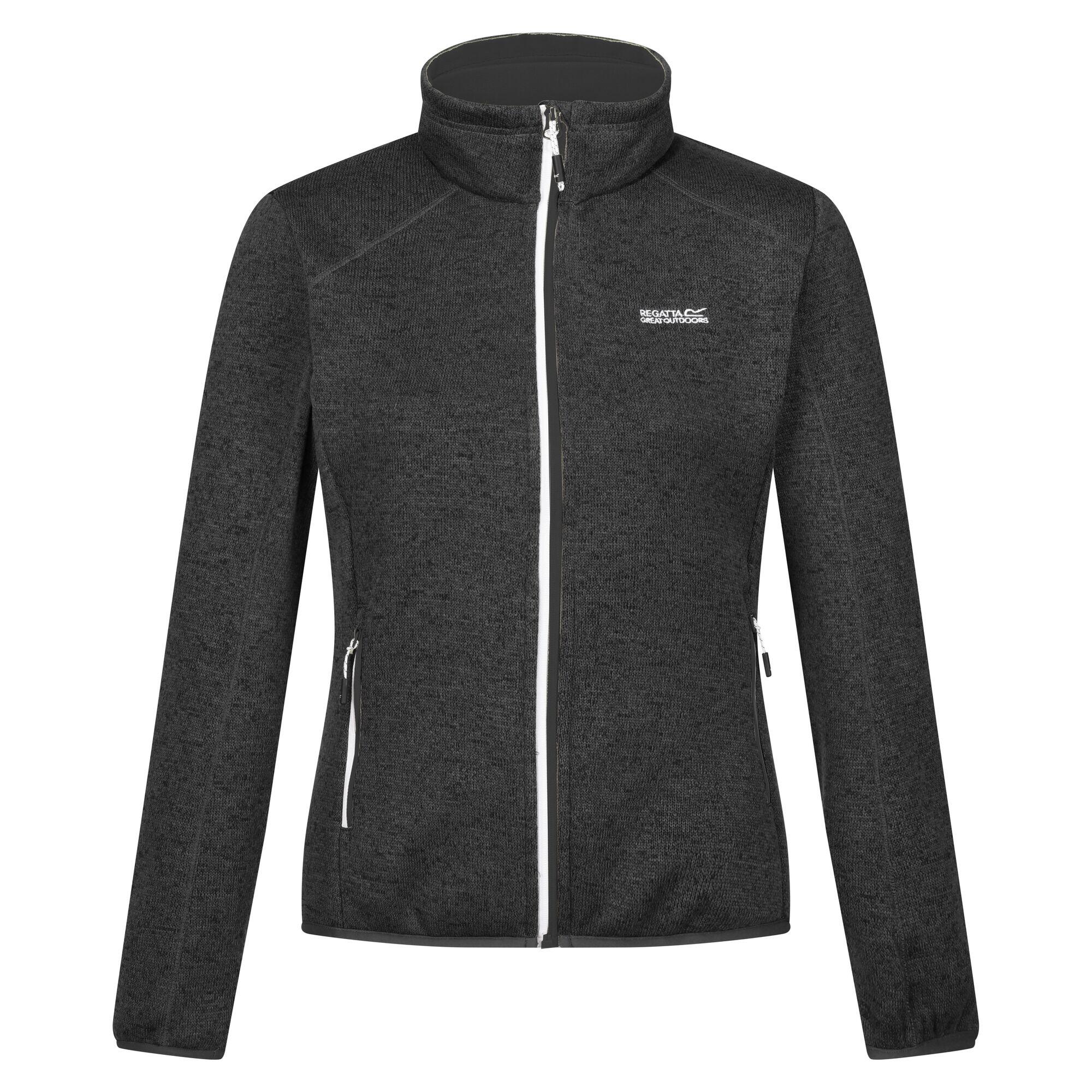REGATTA Dames Newhill Marl Full Zip Fleecejack (Afdichting Grijs/Zwart)