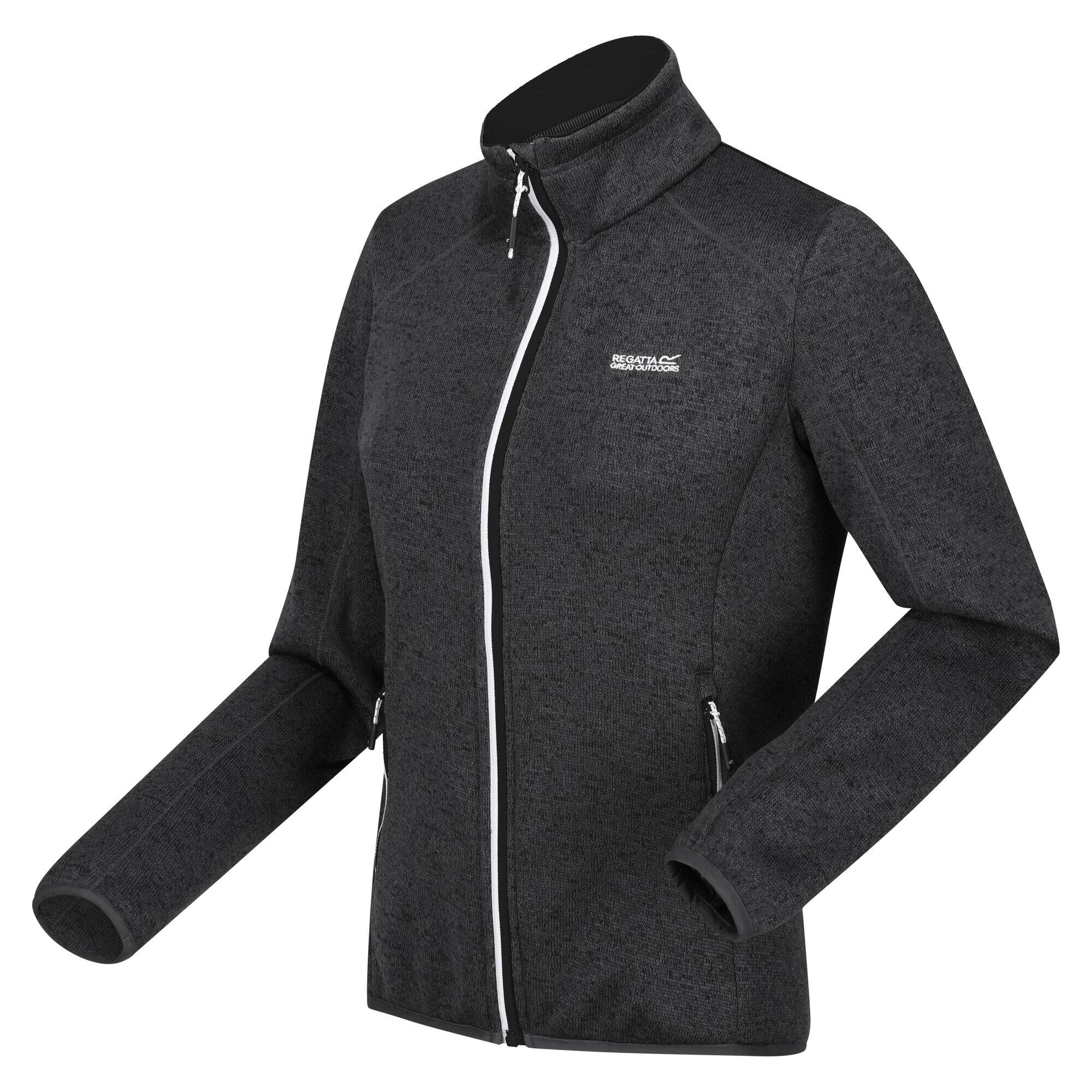 Dames Newhill Marl Full Zip Fleecejack (Afdichting Grijs/Zwart) 3/5