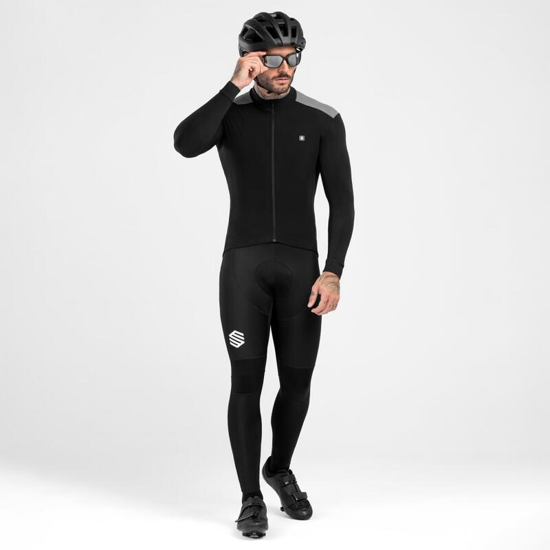 Herren Radsport thermo-radtrikot für M4 Fleet Moss SIROKO Schwarz