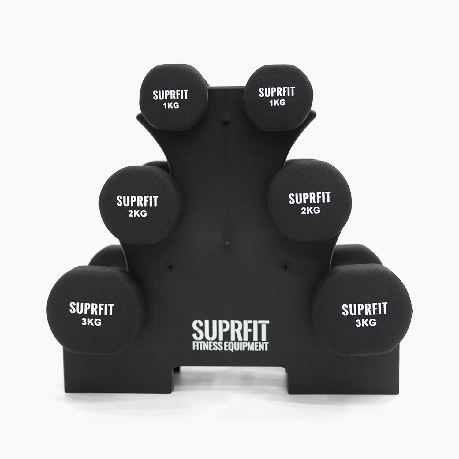 Conjunto de Halteres de Ginástica de Vinil Suprfit, incluindo Suporte