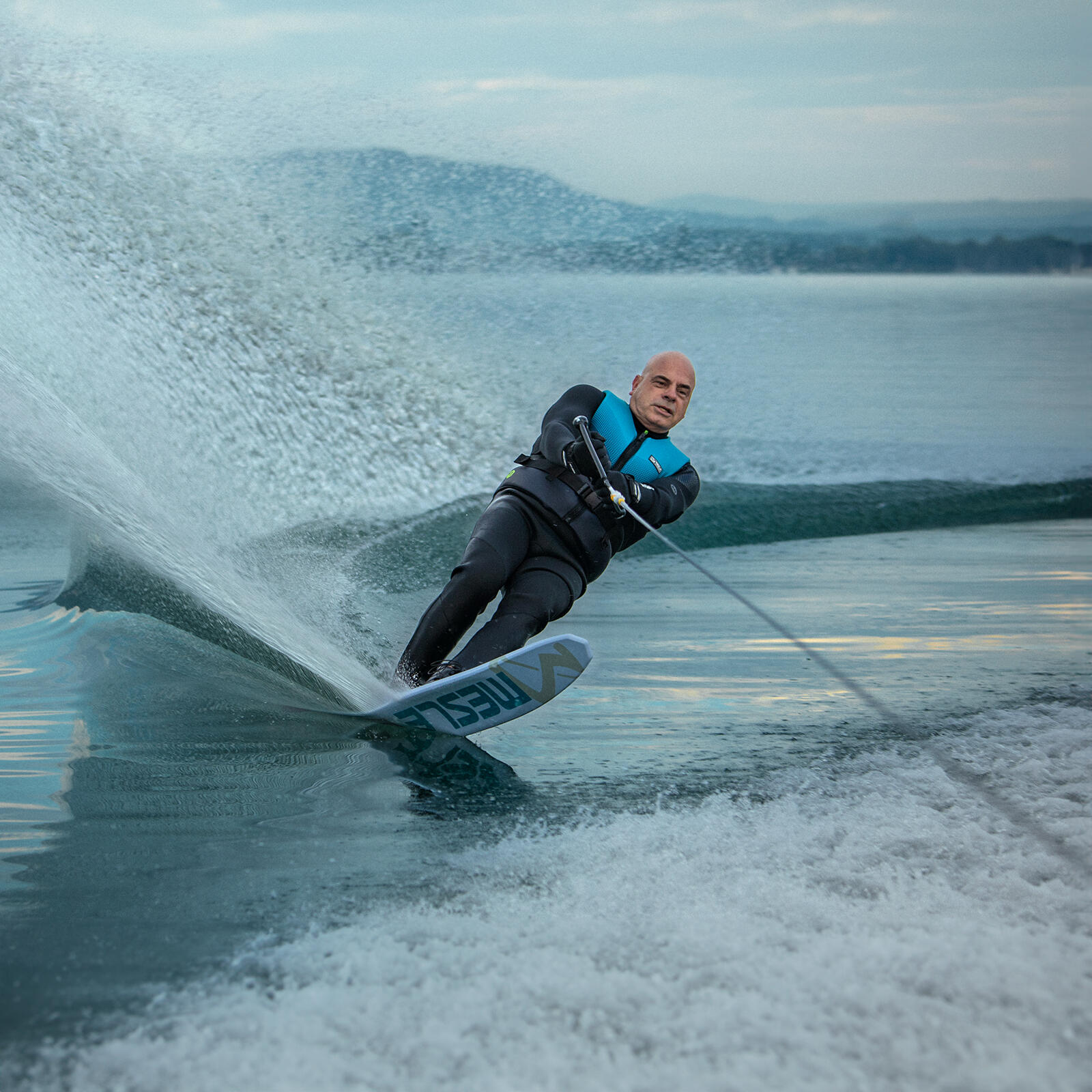 Monoski Freecarve 69'' Slalom Wasserski Erwachsene grün 6/7