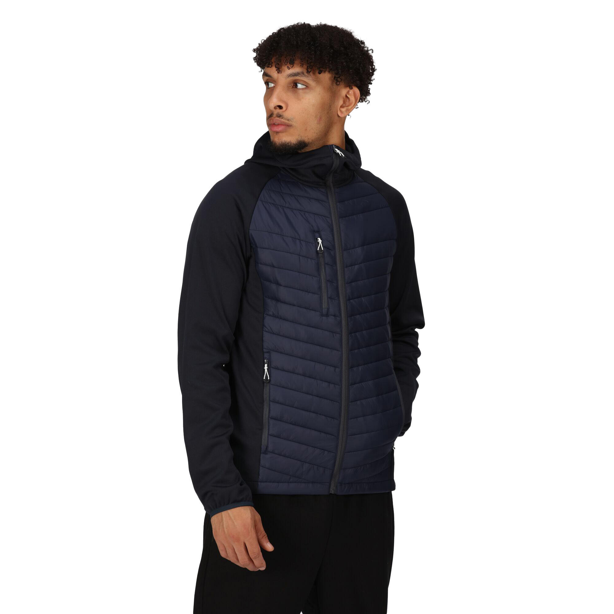 "Navigate" Hybridjacke für Herren Marineblau/Schiefergrau 3/4