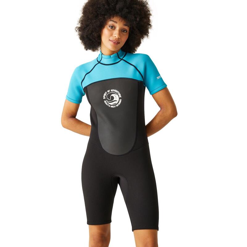 Dames Kort Wetsuit (Tahoe Blauw/Zwart)