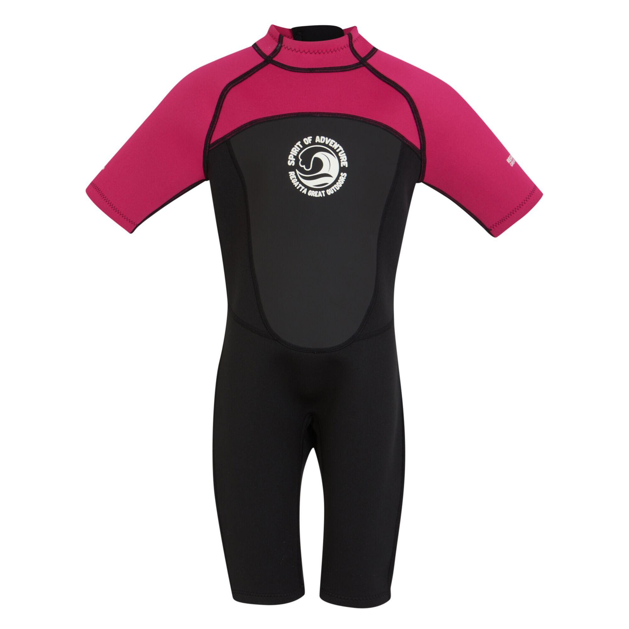 REGATTA Childrens/Kids Shorty Wetsuit (Black Duchess/White)