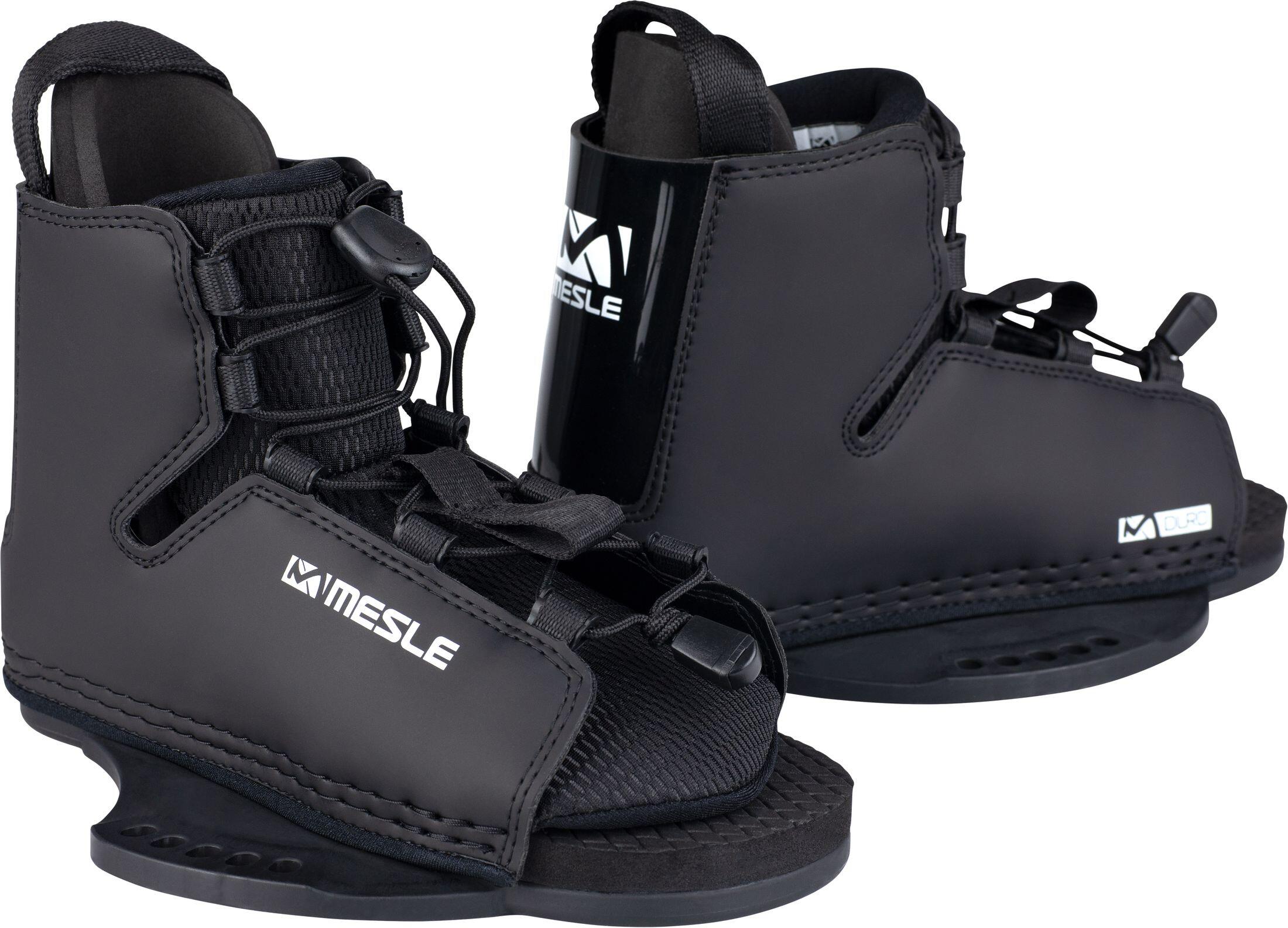 Wakeboard Bindung Duro Open-Toe Schnürung Kinder schwarz 1/7