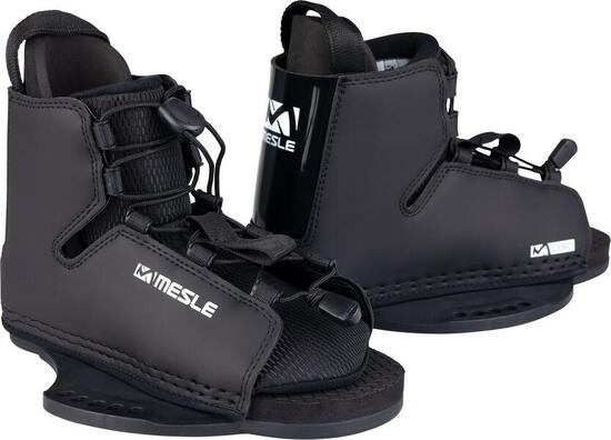 Wakeboard Bindung Duro Open-Toe Schnürung Kinder schwarz