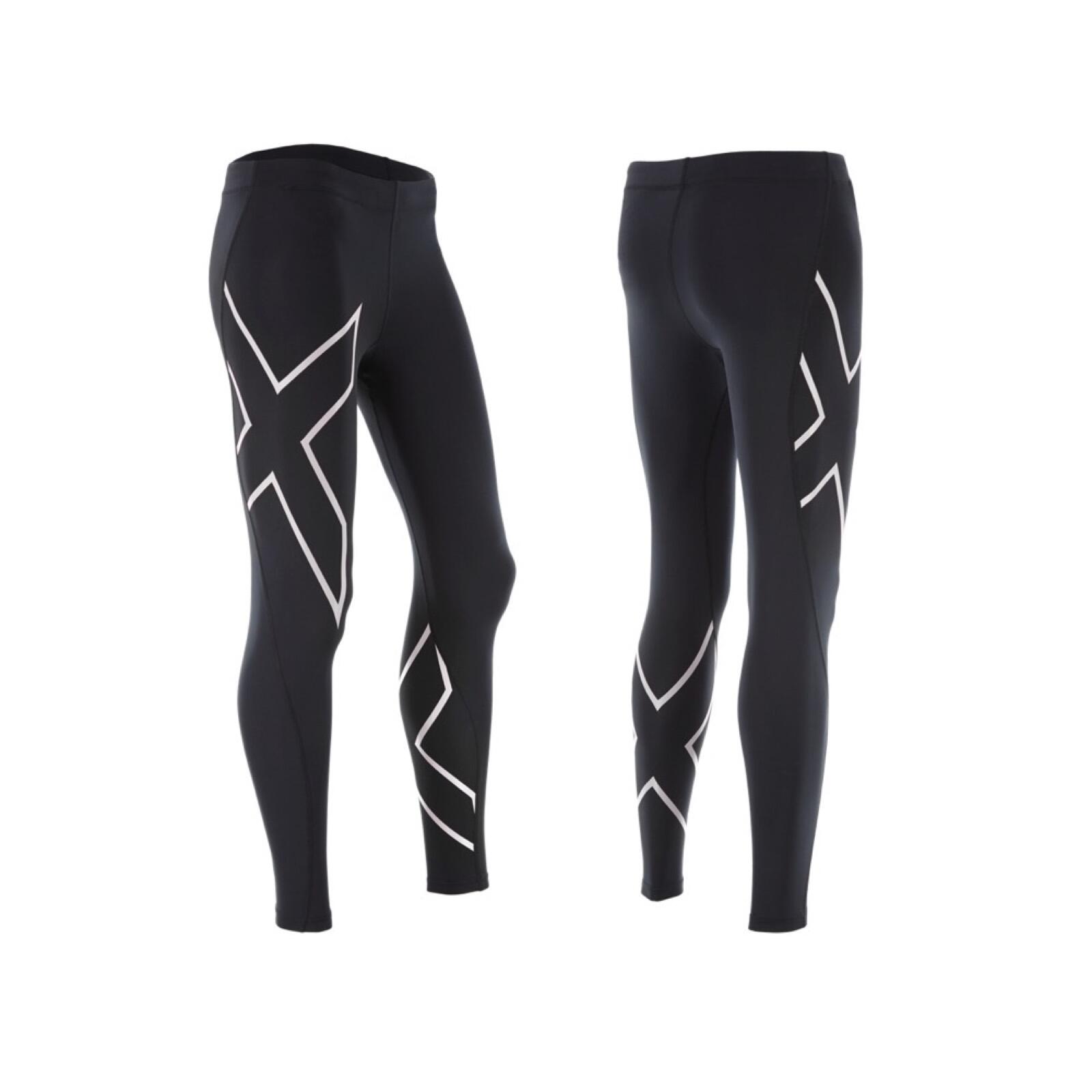 2XU Core Compression Womens Black/Silver Tights 4/5