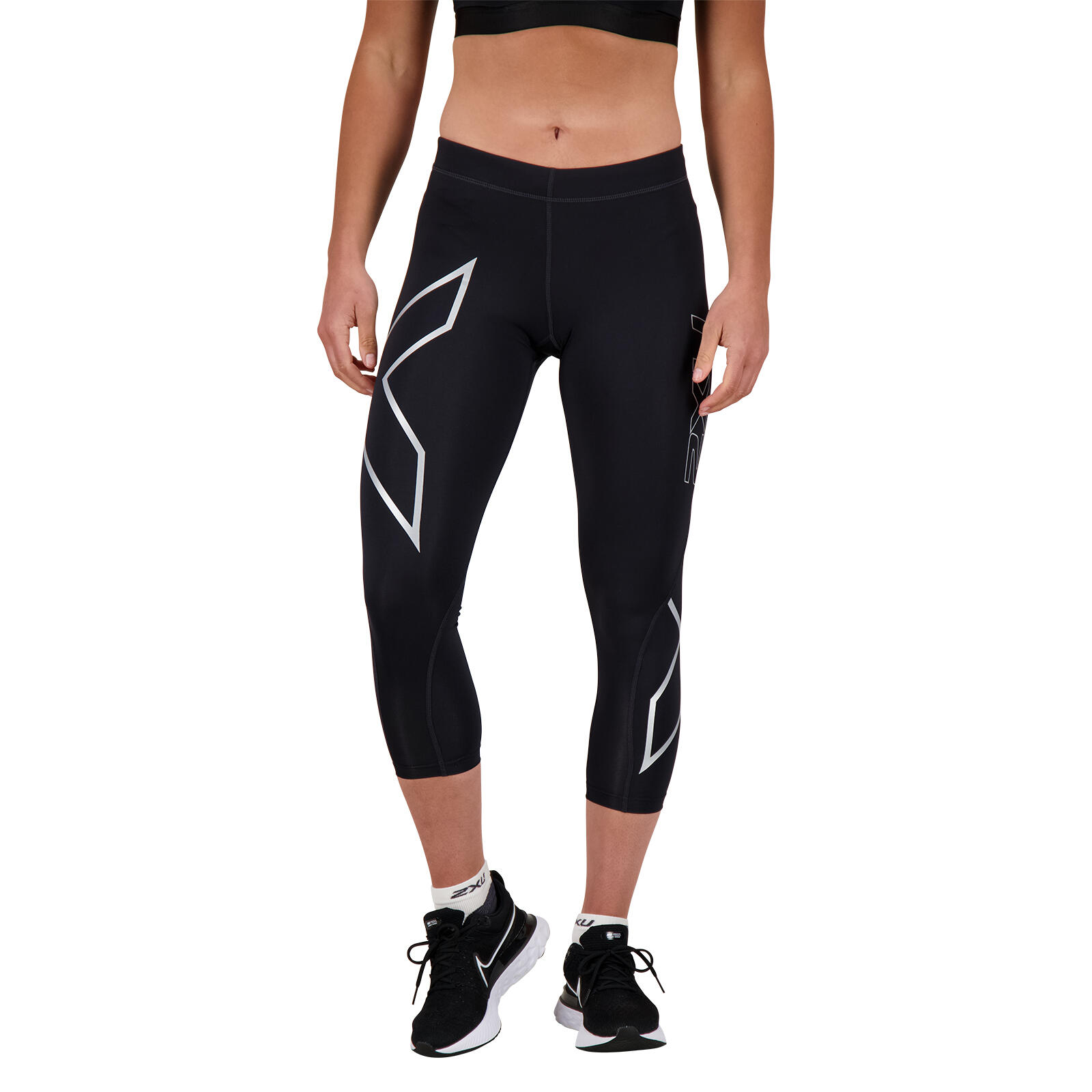 2XU Core Compression Womens Black/Silver Tights 5/5