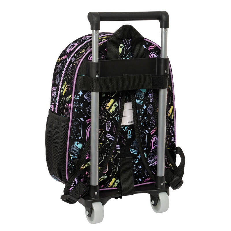 Mochila Escolar con Ruedas Monster High Negro