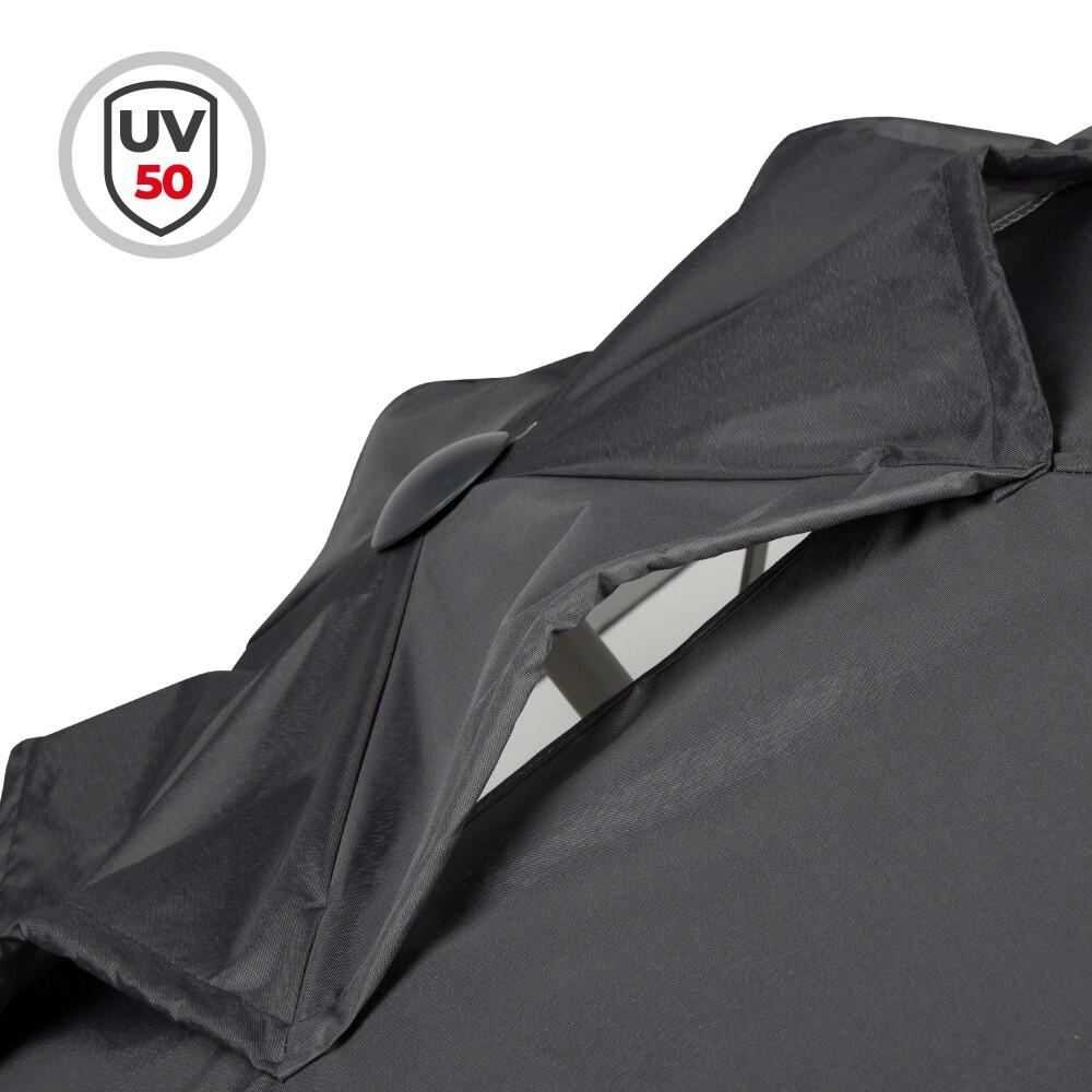 Aktive Grand parasol de jardin hexagonal inclinable coupe-vent 230 cm UV50 3/7
