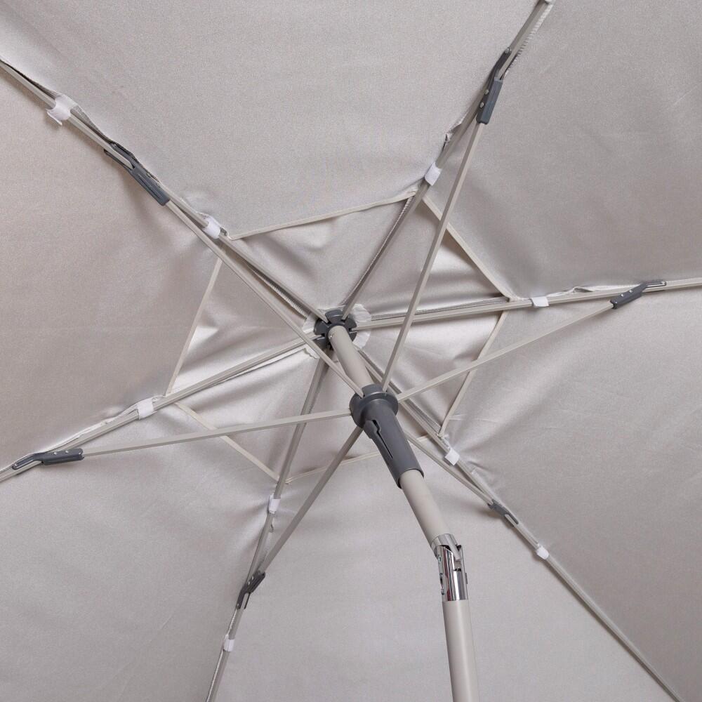 Aktive Grand parasol de jardin hexagonal inclinable coupe-vent 230 cm UV50 6/7
