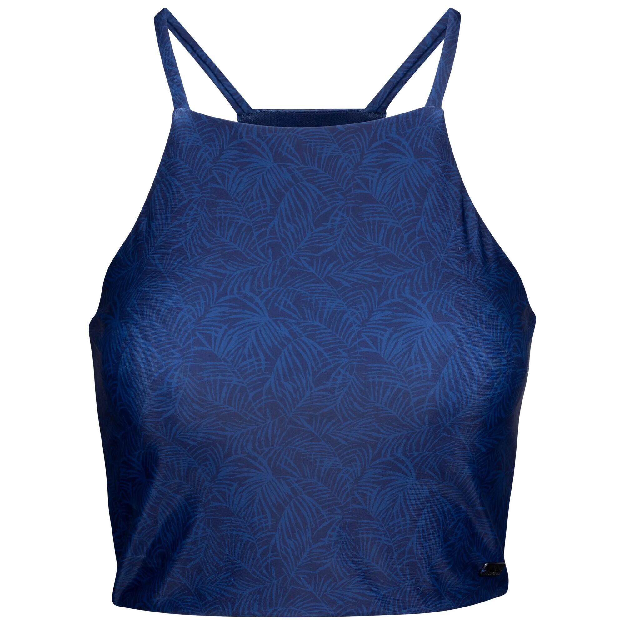 Trespass - Haut De Bain Motif/style Feuille De Palmier Harlow Femme (bleu) - Maillot De Bain 2 Pièces - Bleu - 48 Xl - Decathlon