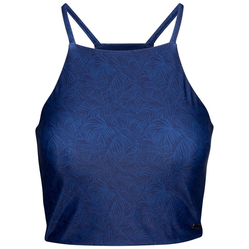 Top de Baño Harlow Hoja de Palmera para Mujer Azul