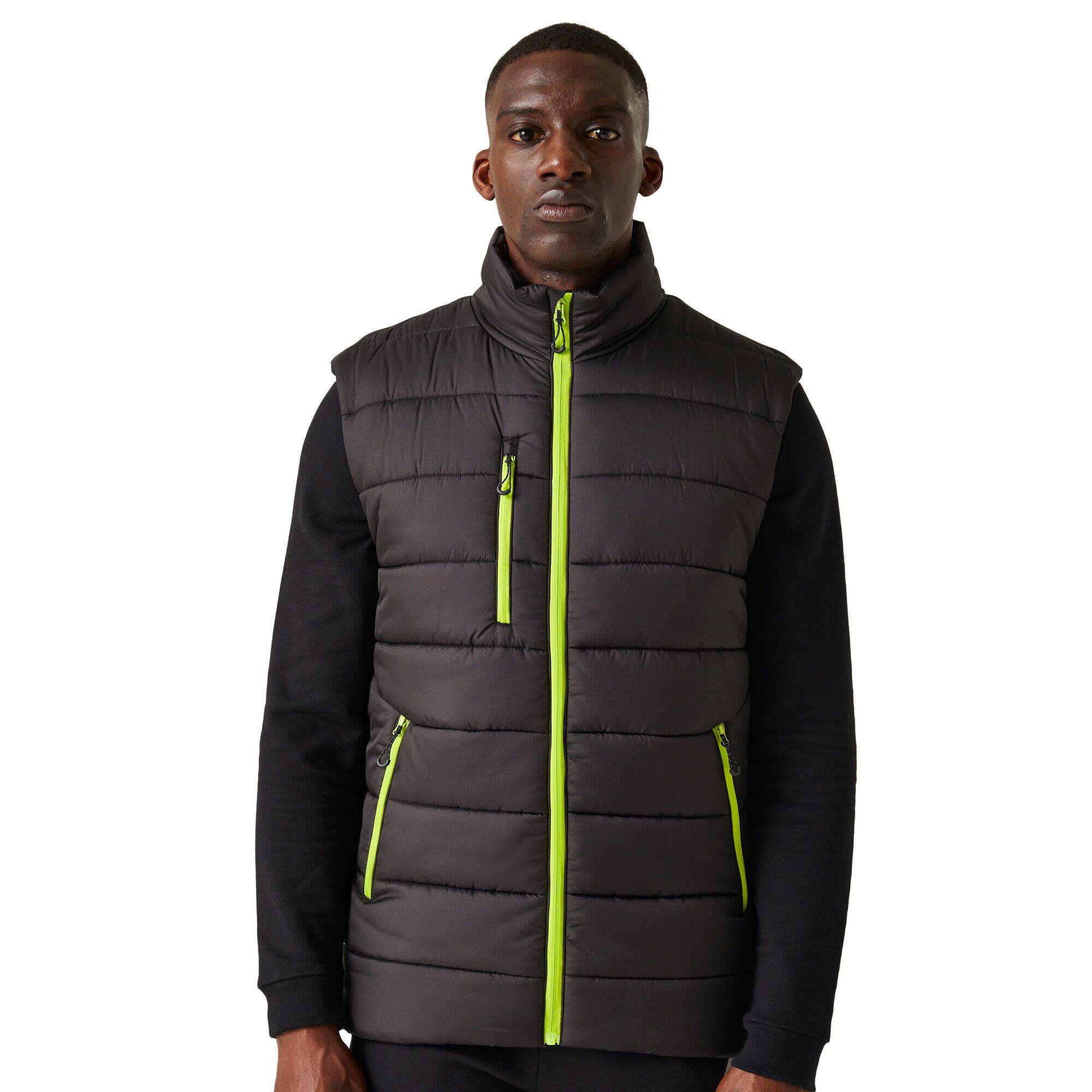 Veste Sans Manches Homme (Noir / Vert Citron) 3/4
