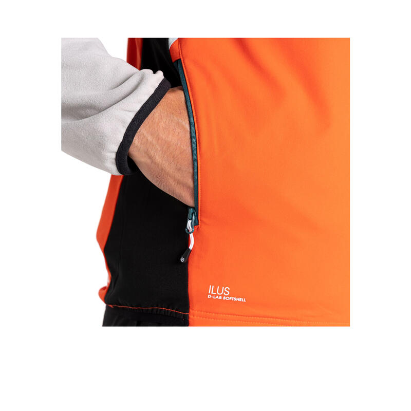 Heren Latitudinal Softshell Gilet (Trail Blaze Oranje/Slaat/Zwart)