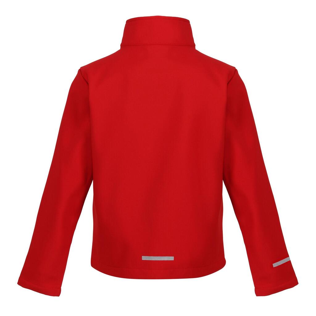 Childrens/Kids 2 Layer Soft Shell Jacket (Classic Red/Black)