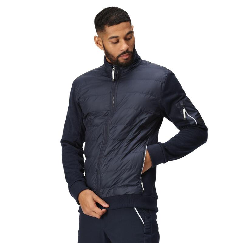 Heren Colliston Baffled Fleece Jas (Marine)