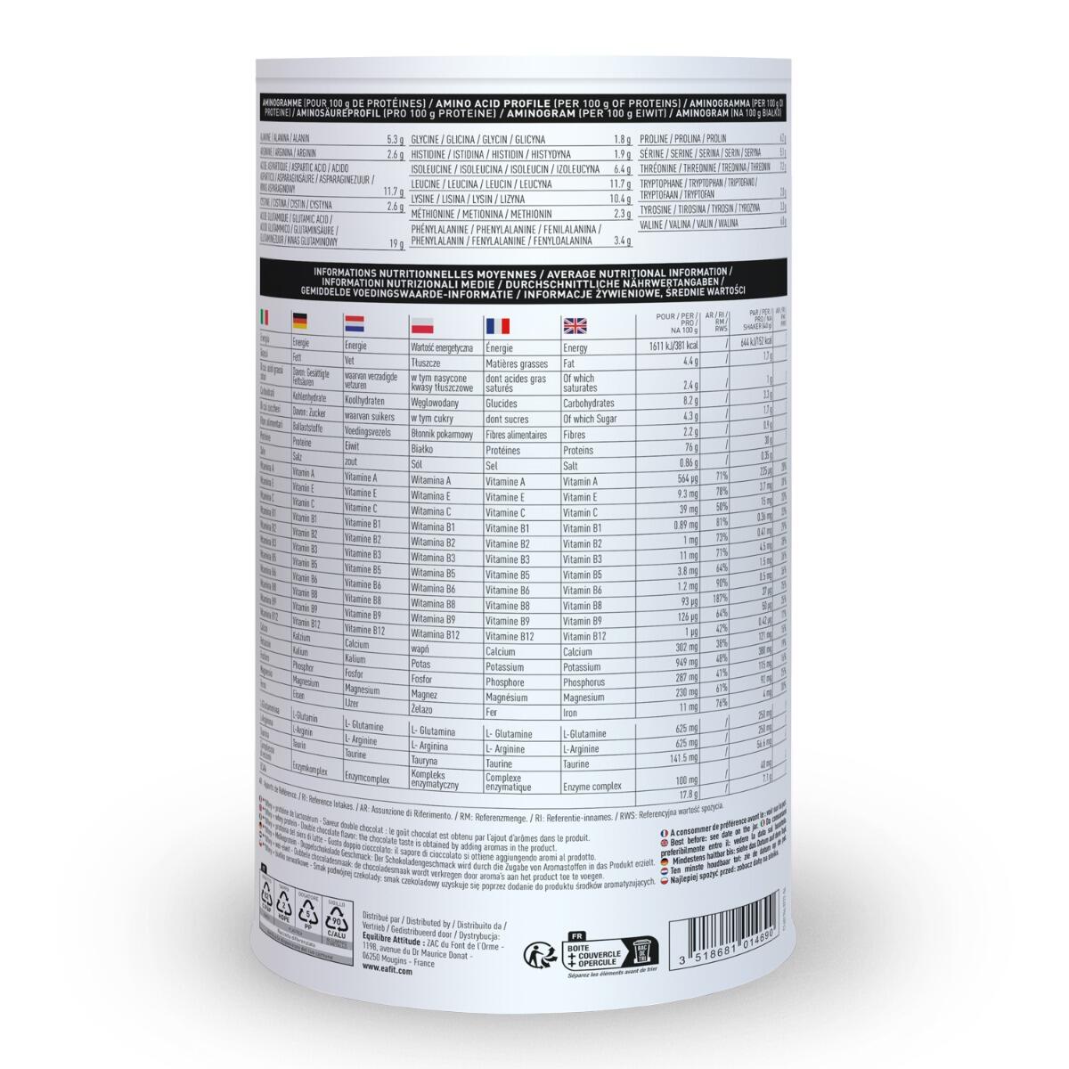 EAFIT Pure Whey Double Chocolat 360 gr 3/7