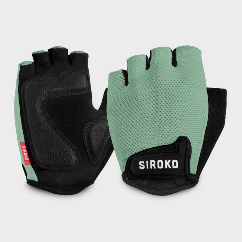 Herren und Damen Radsport Fahrradhandschuhe Aero Green SIROKO Grün