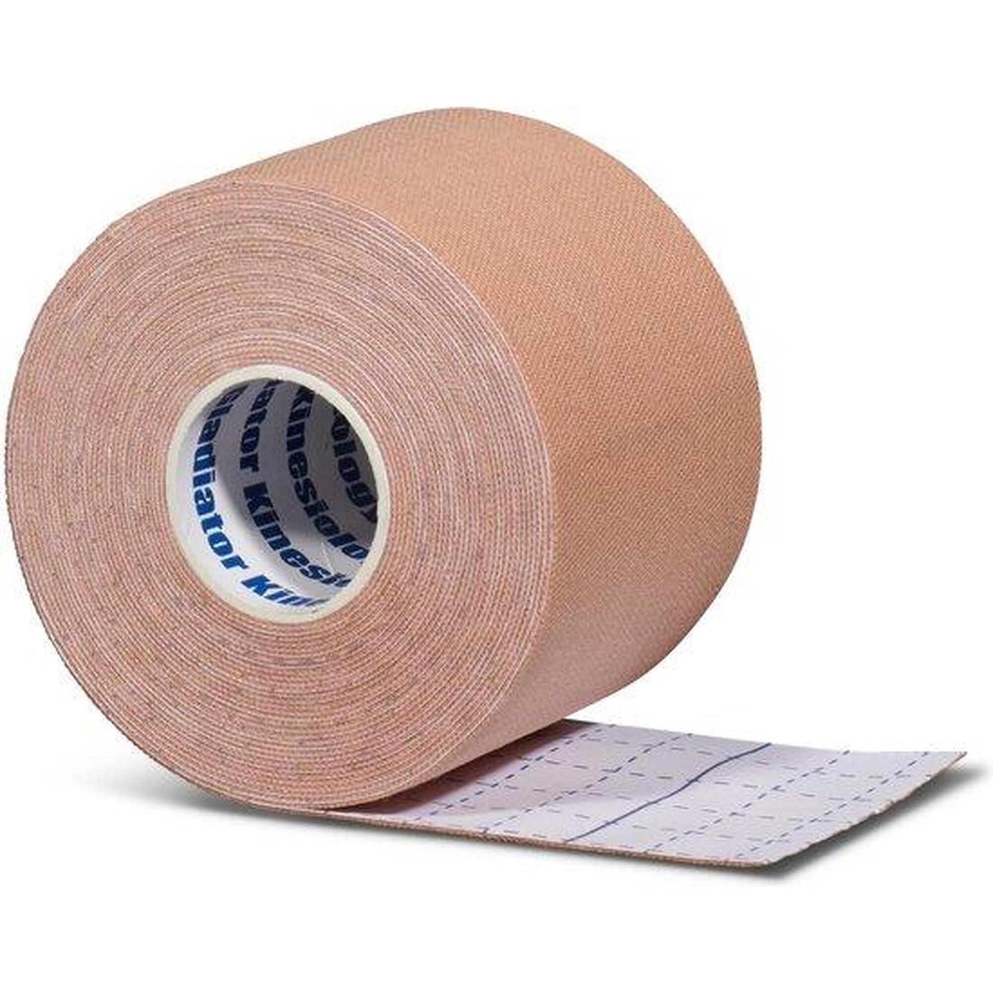 Bande kinésio élastique et imperméable beige 6 rouleaux