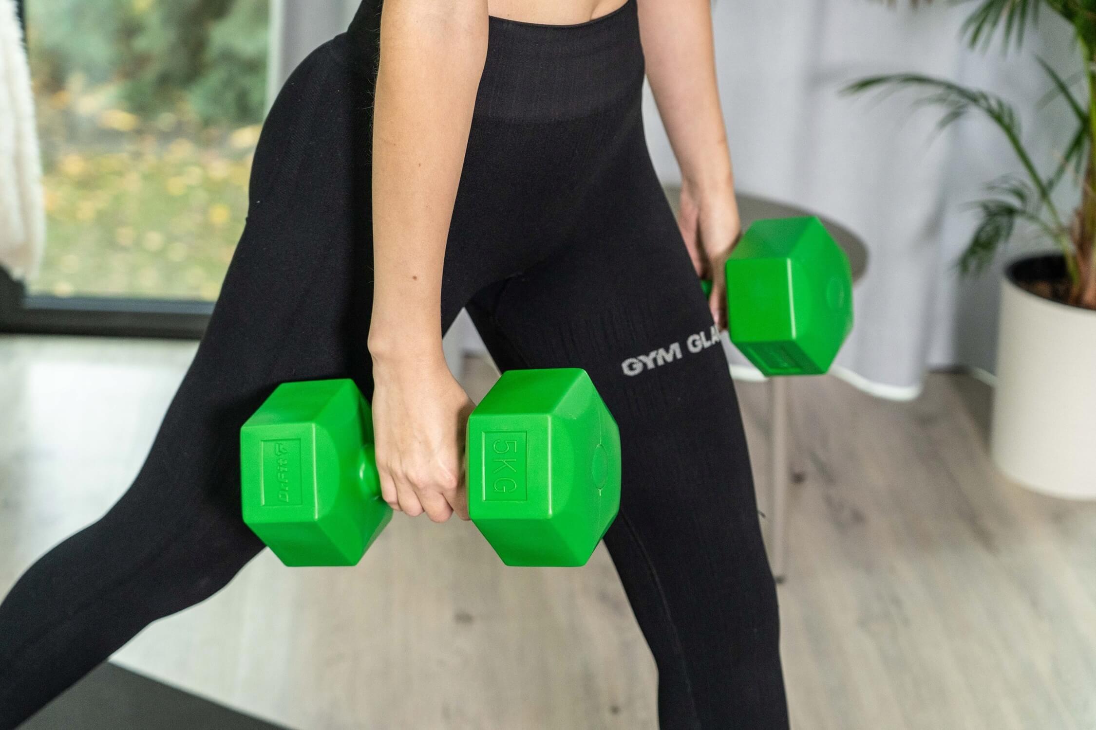 Hantle ciężarki sześciokątne obciążenie do ćwiczeń treningu siłowego DrFit 6/7