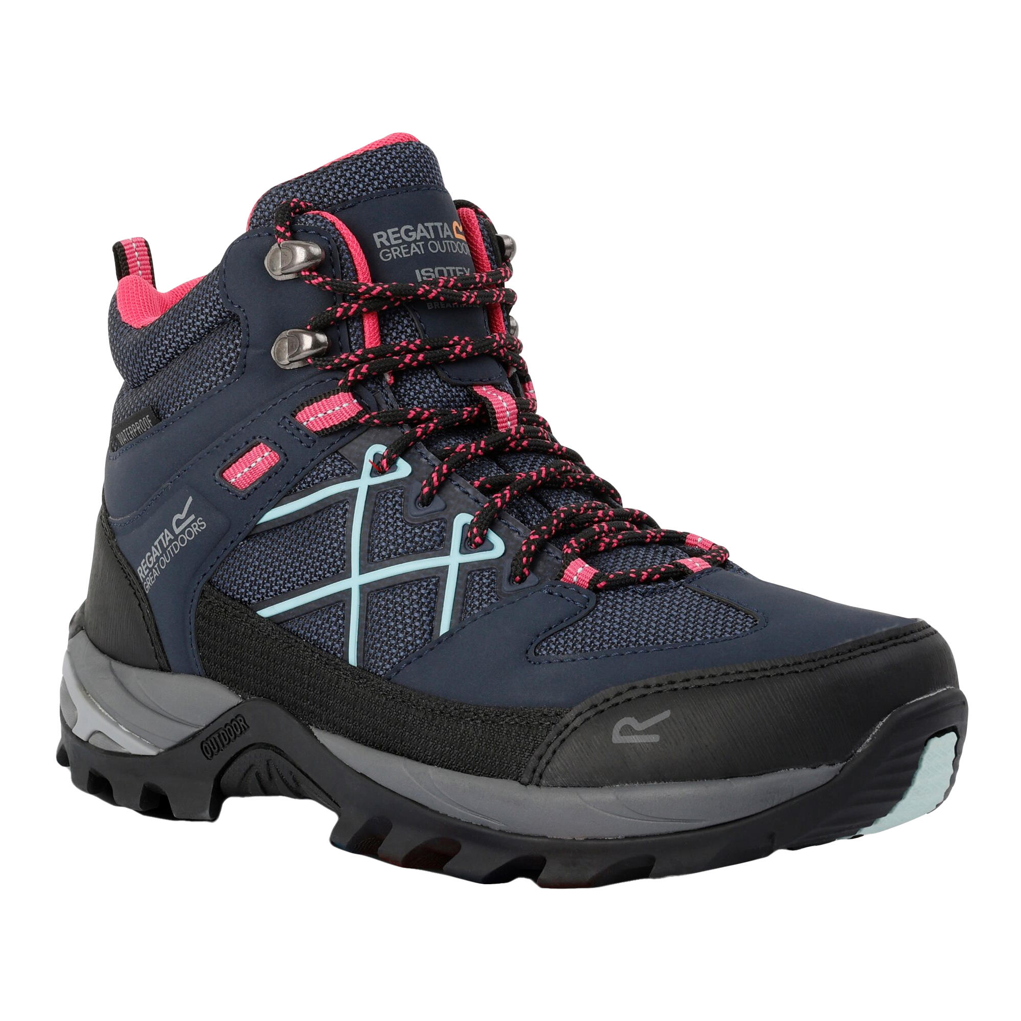 SAMARIS Women's walking boots (Navy blue / Pink)