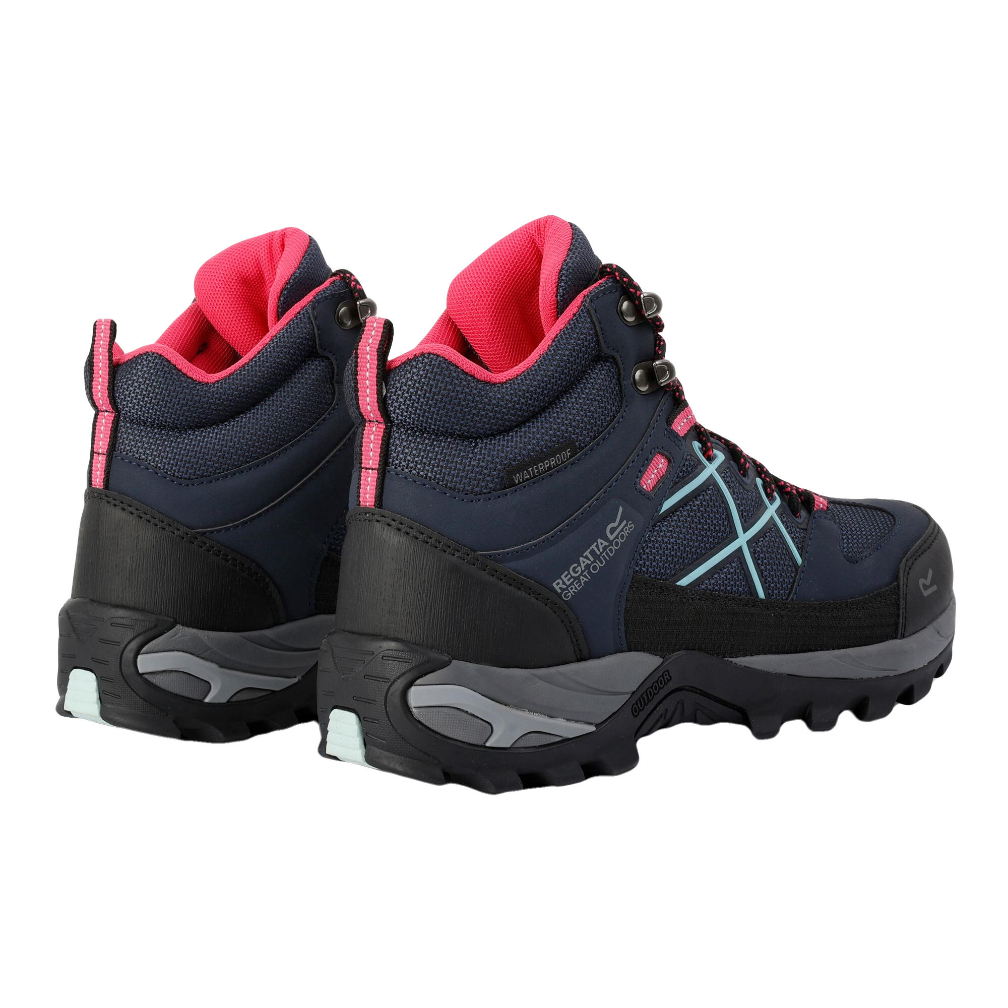 Bottines De Marche SAMARIS Femme (Bleu Marine / Rose / Turquoise) 2/5