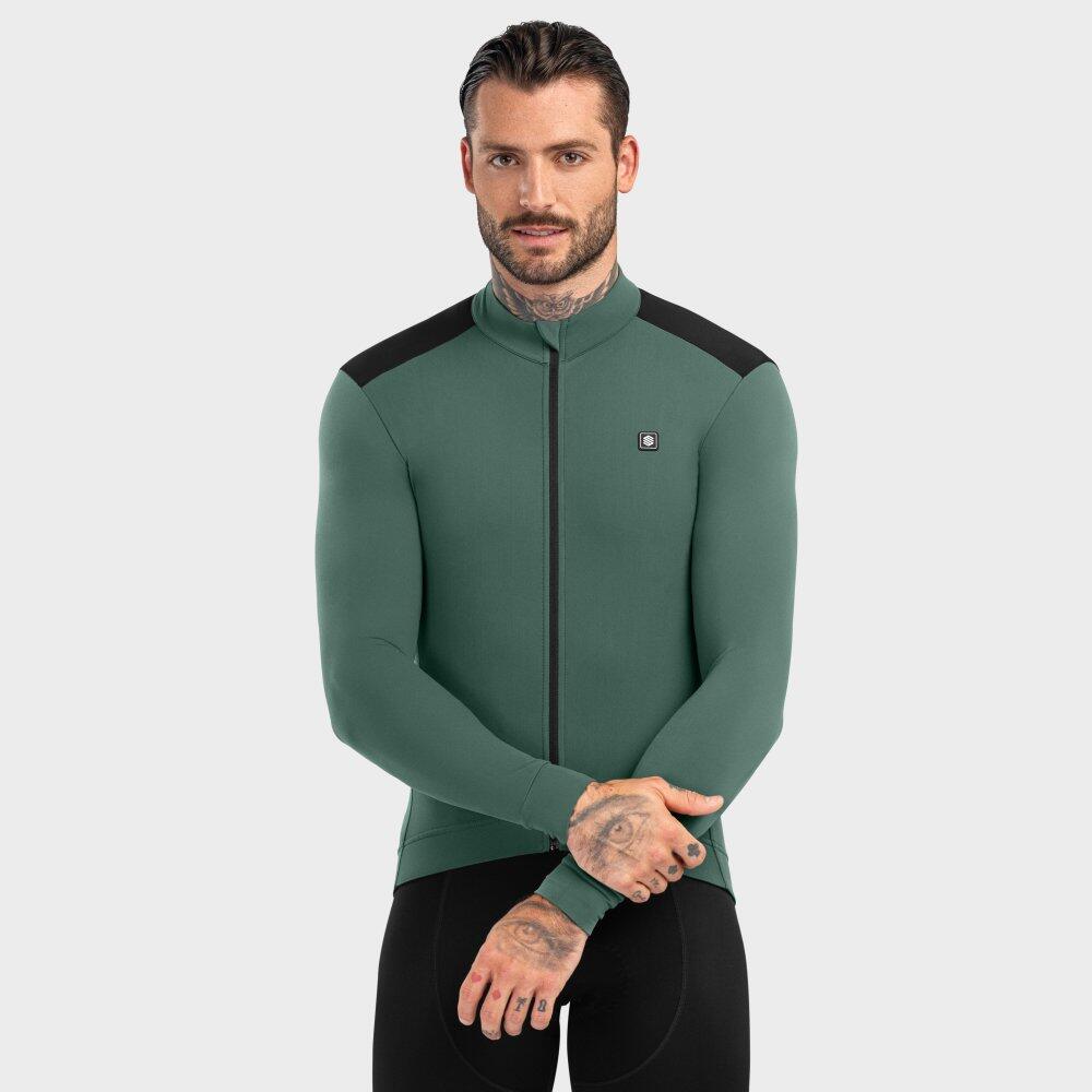 Maglia termica M4 Volta da uomo per il ciclismo, verde militare