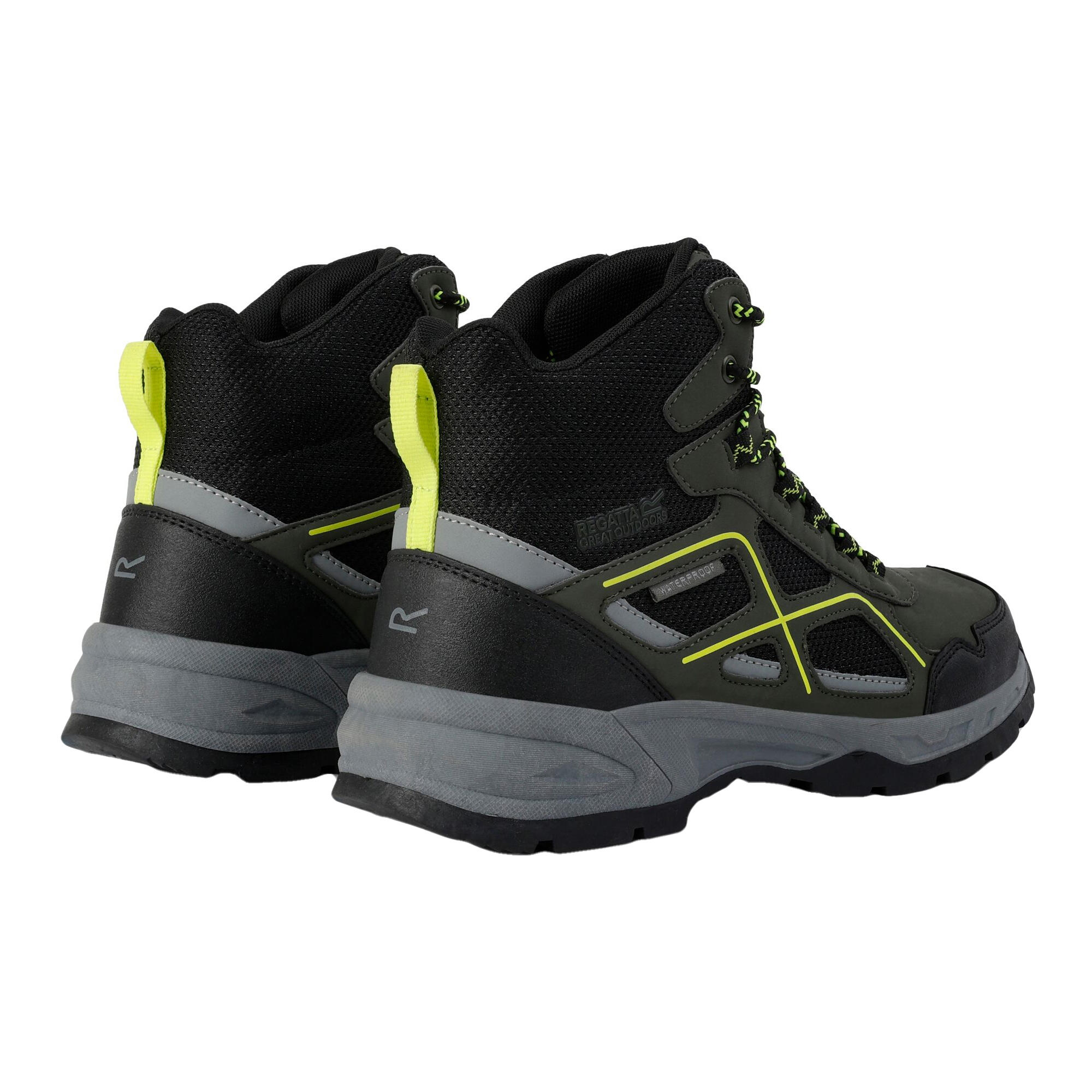 Bottines De Marche VENDEAVOUR Homme (Kaki Foncé / Vert Néon) 2/5