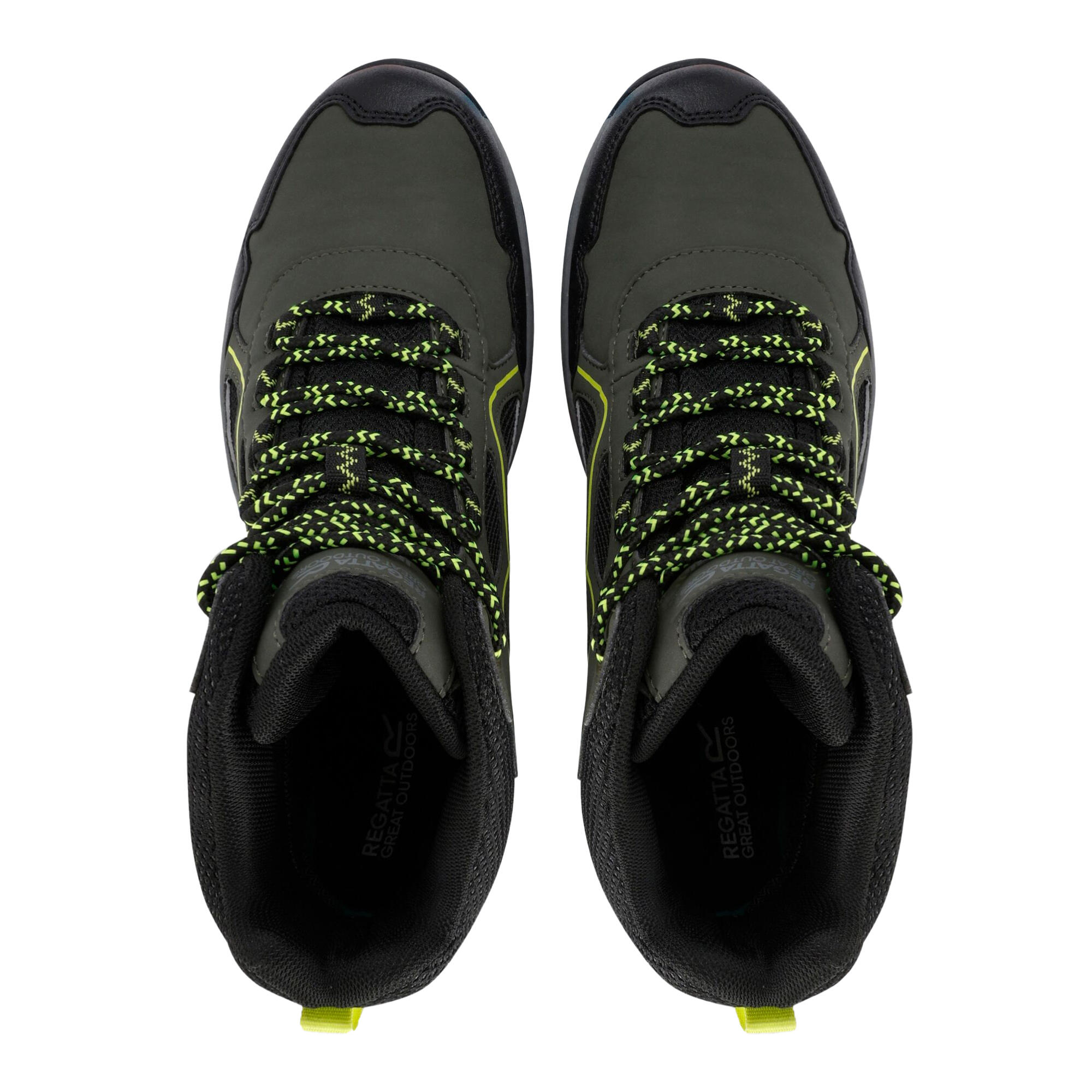 Bottines De Marche VENDEAVOUR Homme (Kaki Foncé / Vert Néon) 3/5
