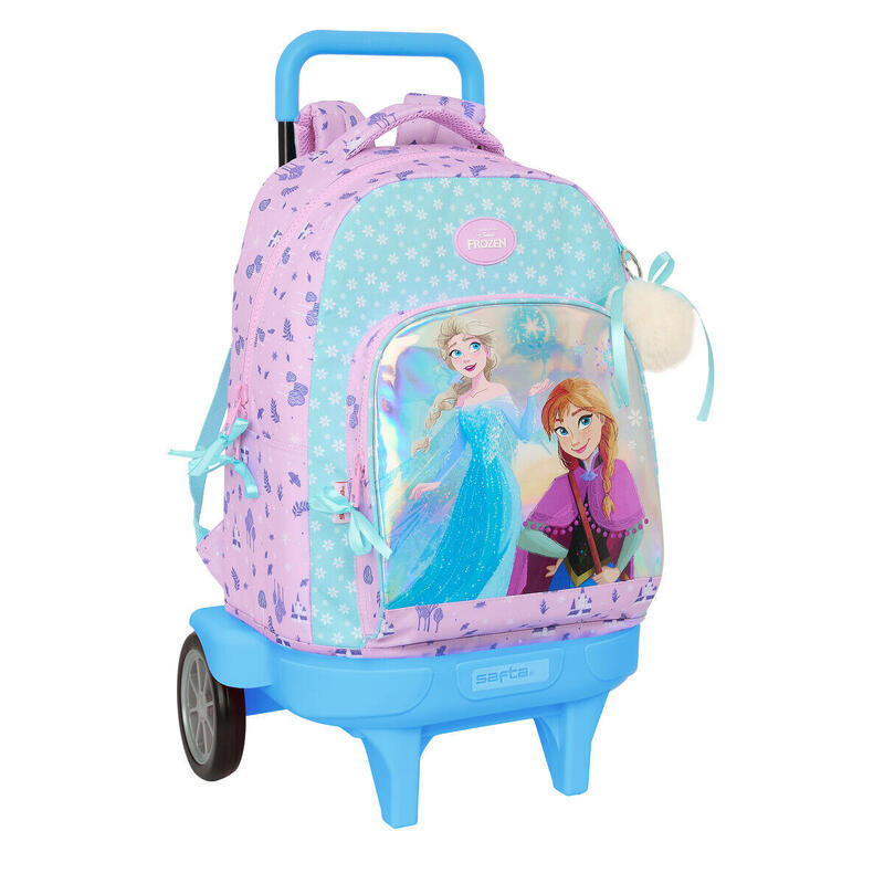 Mochila Escolar con Ruedas Frozen Cool days Azul cielo