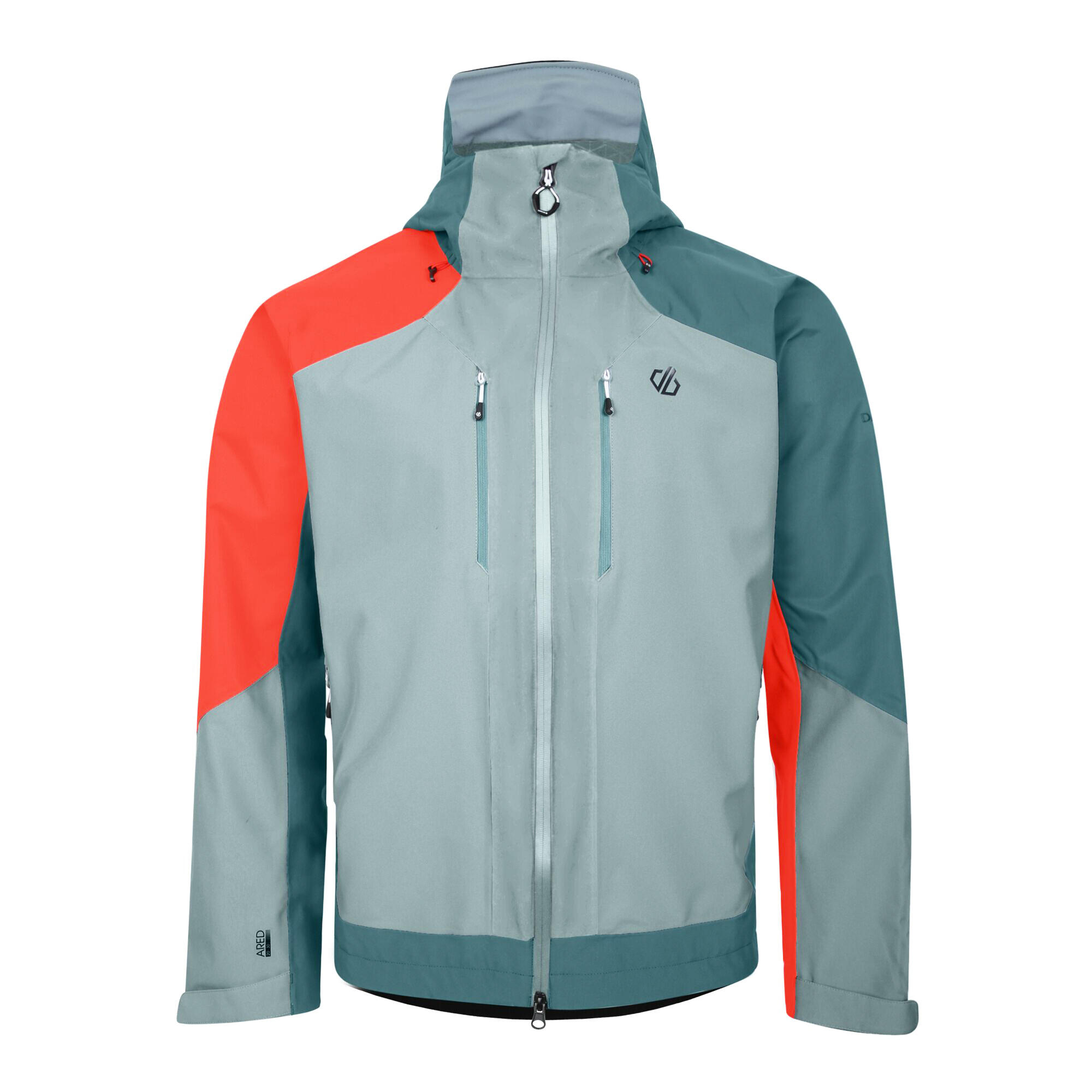Mens Arising Waterproof Jacket (Trail Blaze Orange/Slate/Mediterranean Green) 1/5