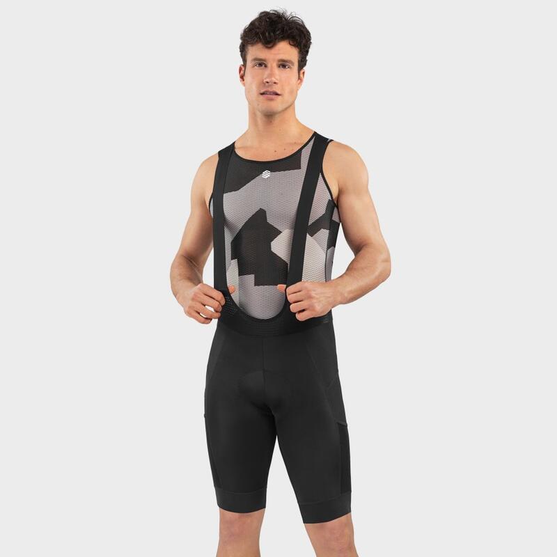 Herren Radsport gravel-trägerhose für Berg SIROKO Schwarz