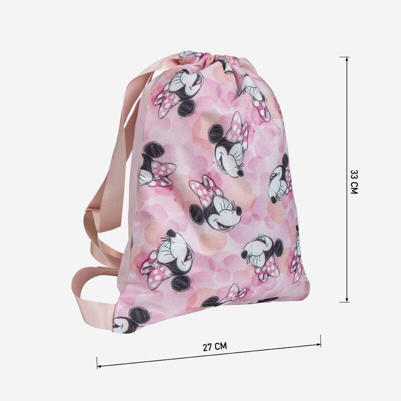 Mochila Saco Infantil Minnie Mouse Rosa