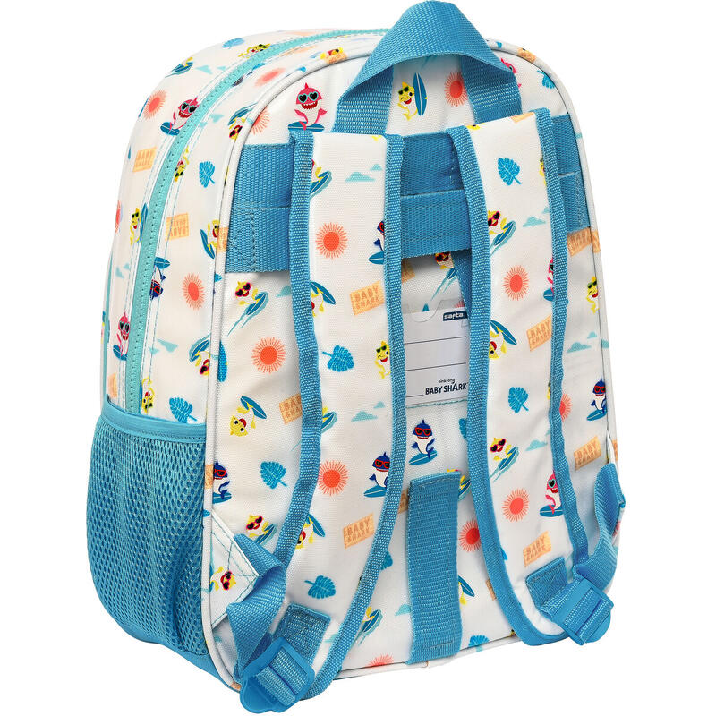 Mochila Escolar Baby Shark Surfing Azul